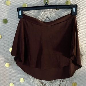 Chocolate Brown Bullet Point ballet skirt xs